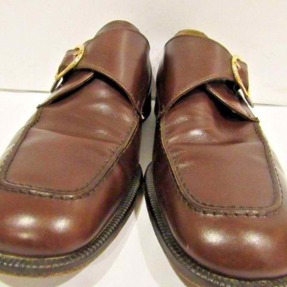 GINO ROSSI Size 11 Brown Loafers Dress Mens B6B49